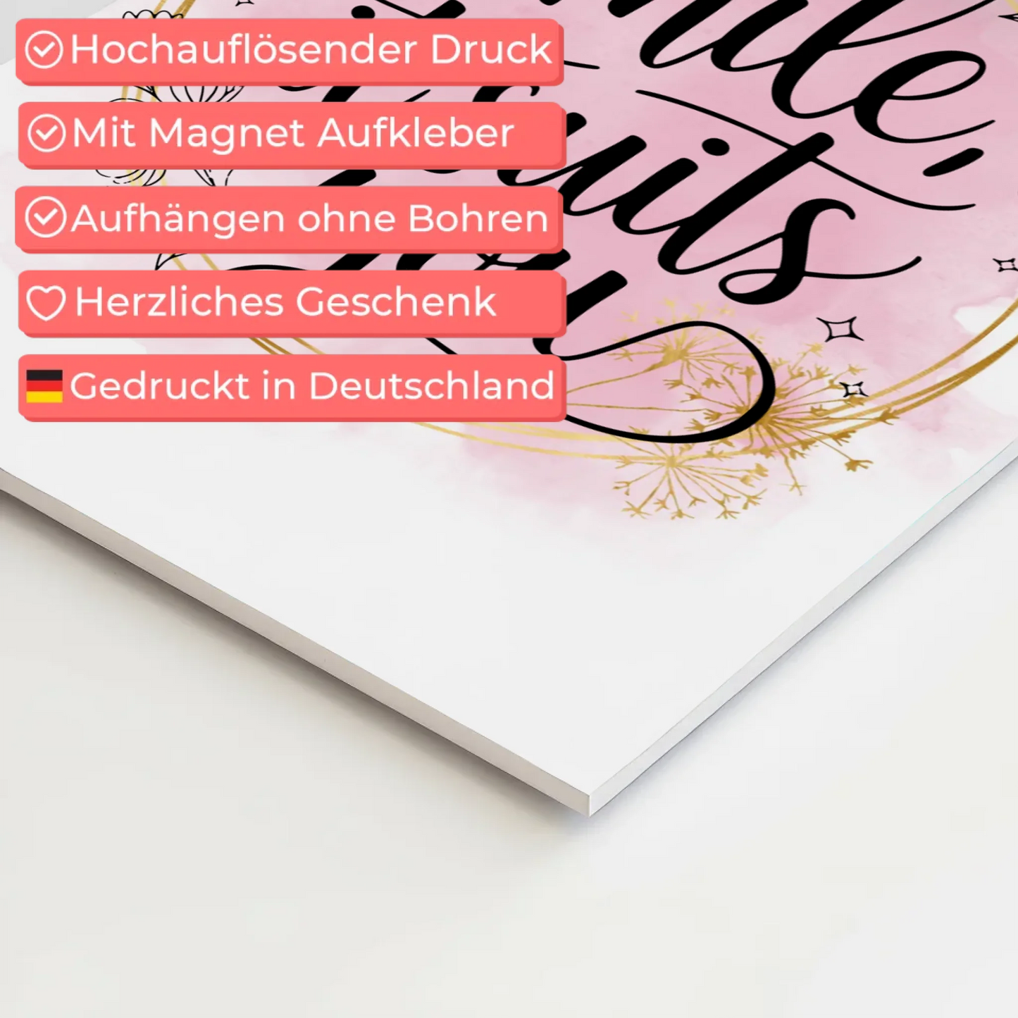 Sprüche Poster Magentisch Smile It Suits You Geschenk