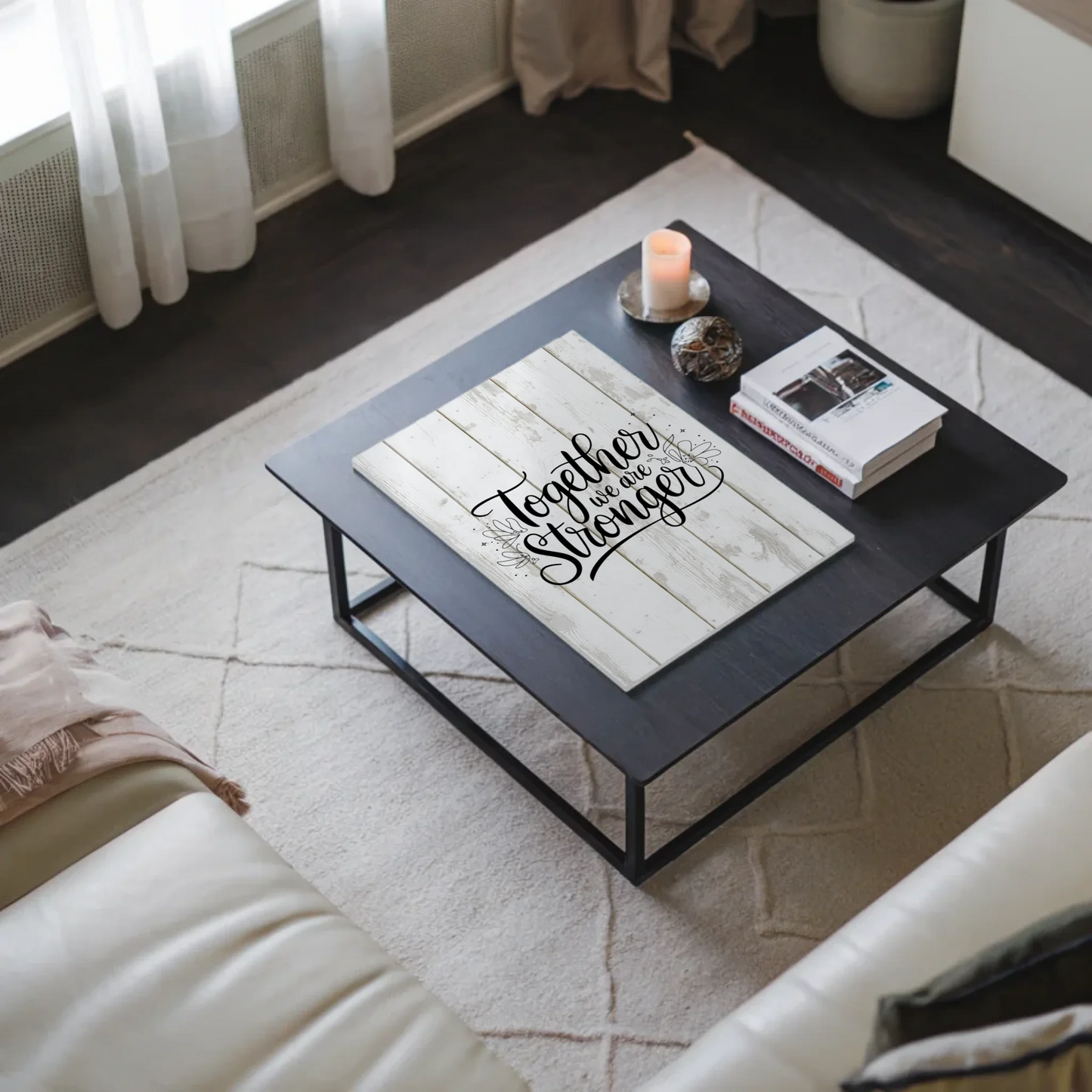 Magnet Poster Spruch Together we are stronger Geschenk