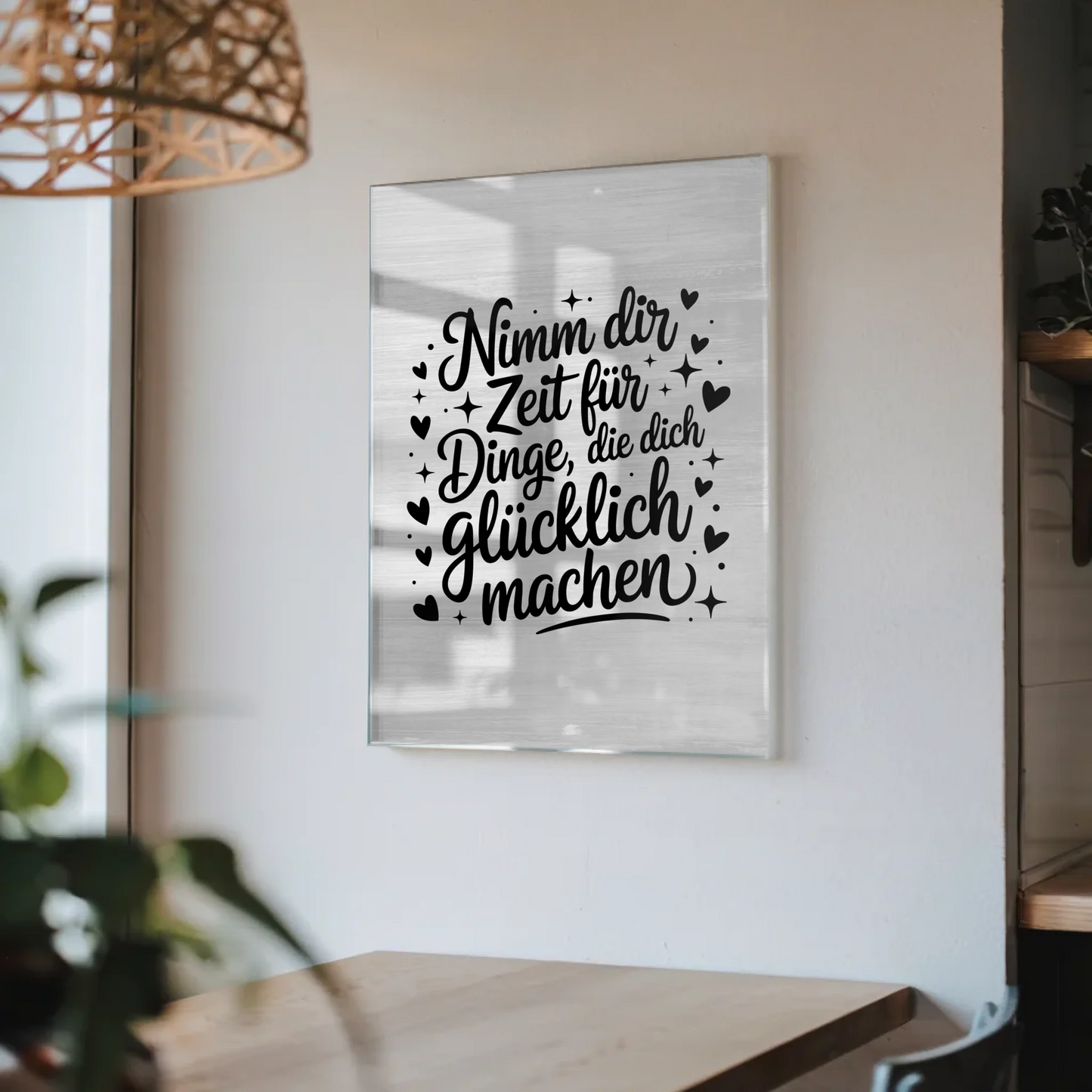 Acrylglas Bild Nimm dir Zeit für Dinge die dich glücklich machen