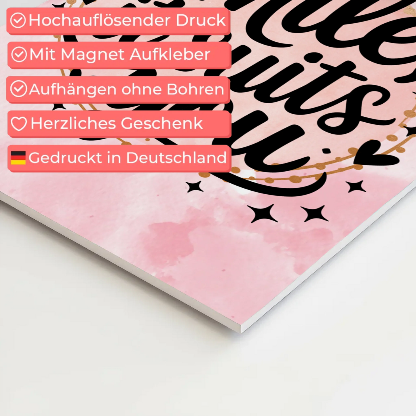 Spruch Fotoboard Magnet Wandbild Smile it suits you