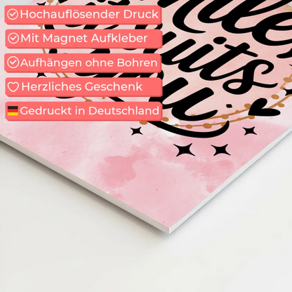 Spruch Fotoboard Magnet Wandbild Smile it suits you