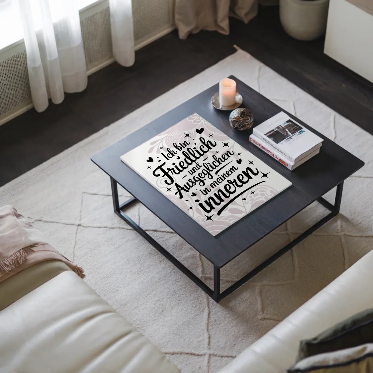 Positives Wandbild Magnet: Ich bin friedlich und ausgeglichen