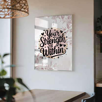 Foto Acrylglas Your Strength is Within Geschenkidee