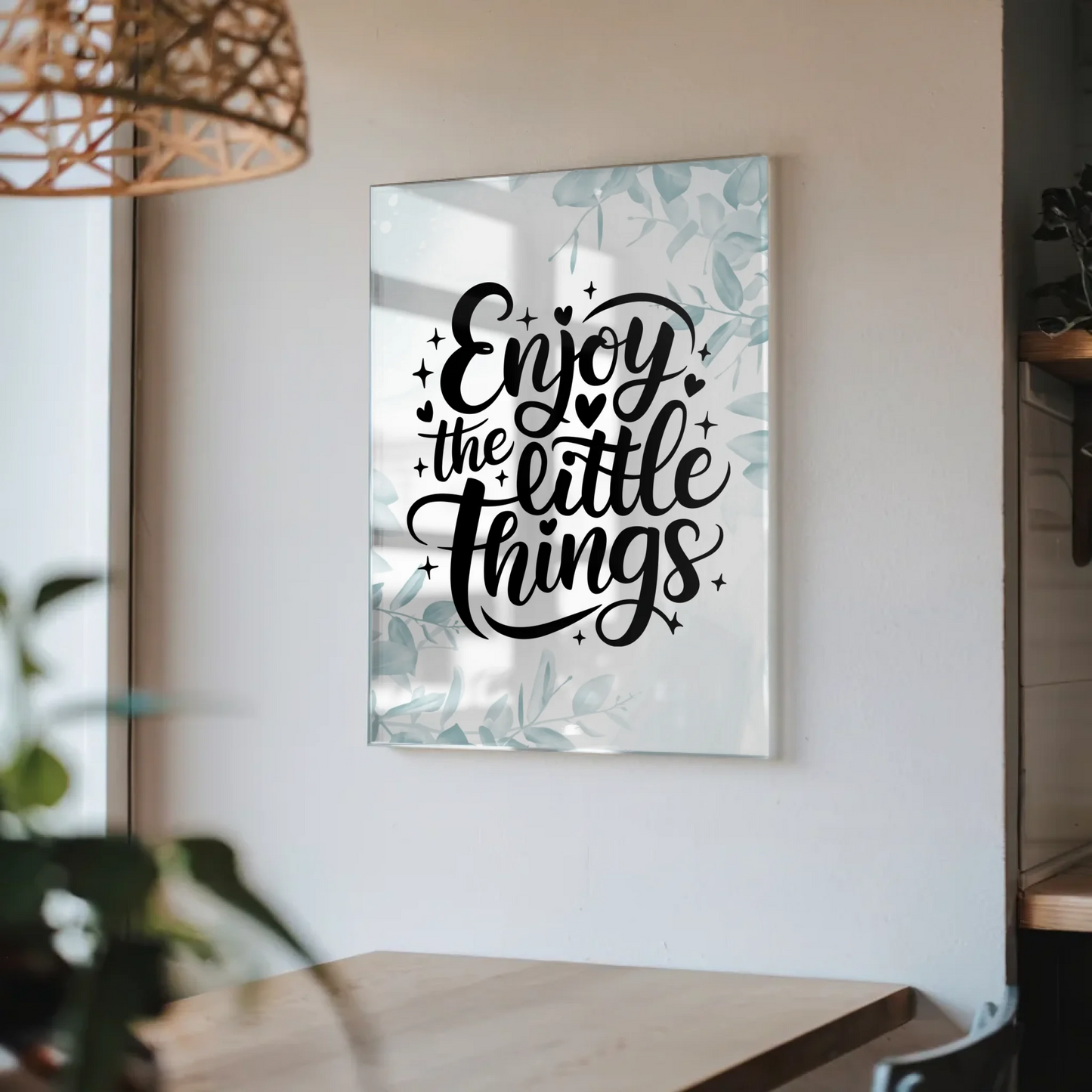 Bild Acrylglas Enjoy the Little Things Geschenkidee Spruch Wandbild