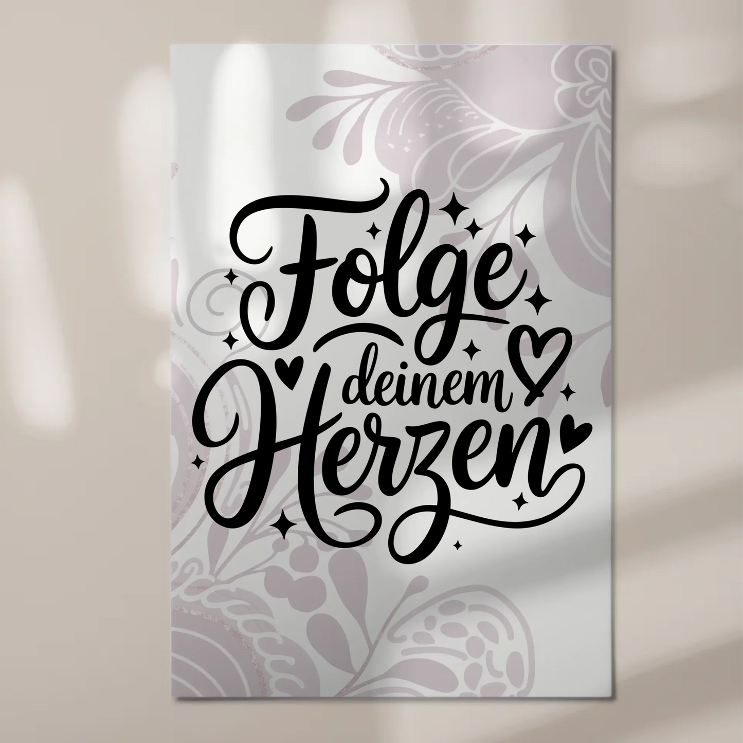 Magnet Poster mit Spruch Folge deinem Herzen Geschenk