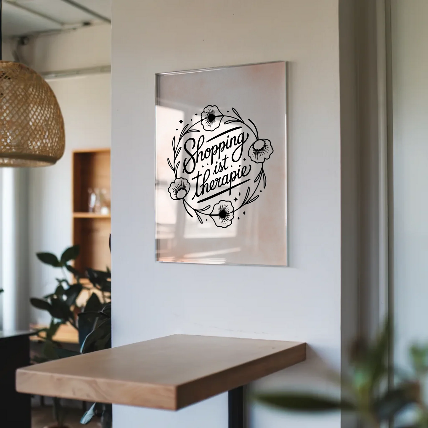 Bild Aus Acrylglas Shopping ist Therapie Geschenkideen