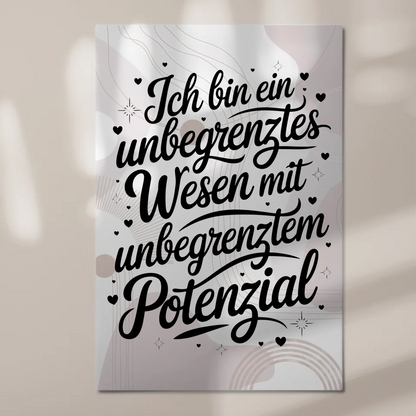 Magnet Poster Spruch Affirmation Positiv Unbegrenztes Potential