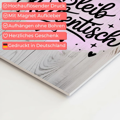 Magnet Poster Spruch Bleib authentisch personalisiert