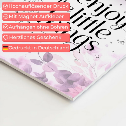 Magnet Poster Spruch Enjoy the Little Things Geschenk