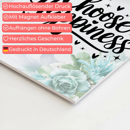 Magnet Poster Spruch Choose Happiness Geschenkideen
