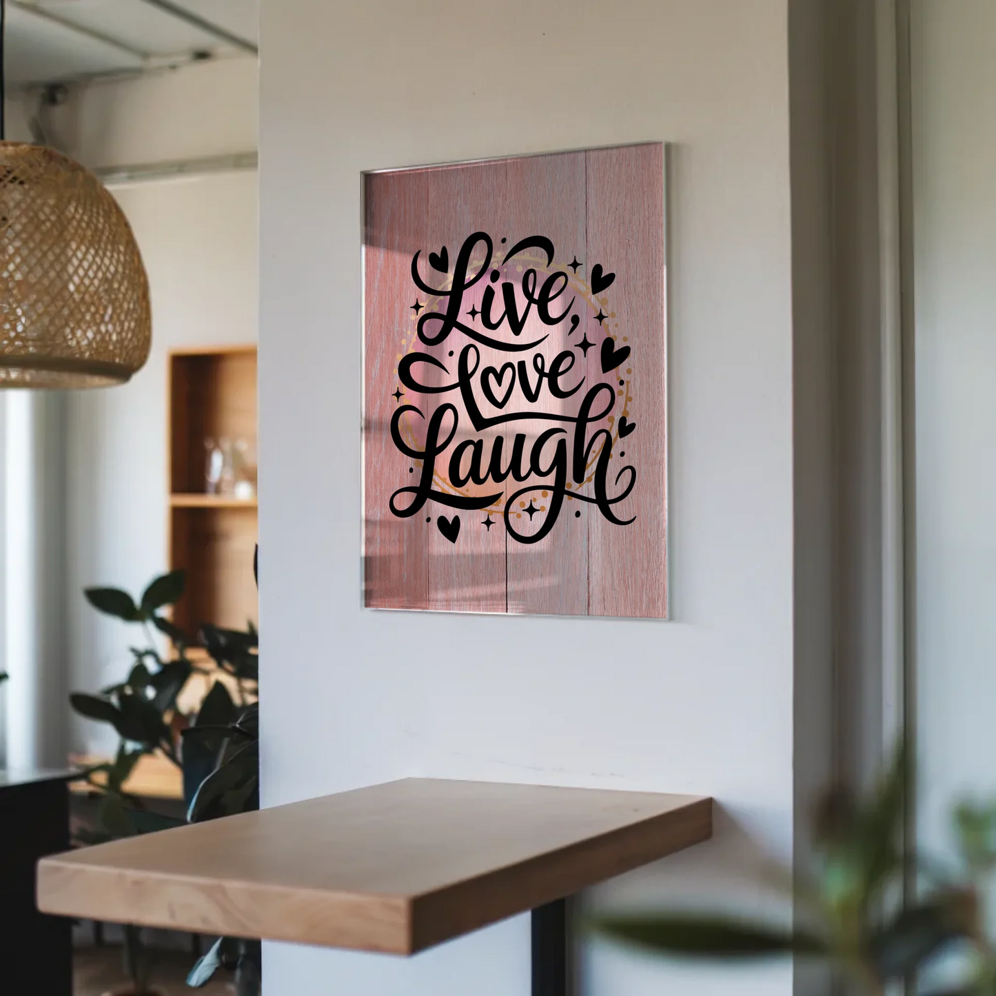 Foto Mit Acrylglas Live Love Laugh Geschenkideen