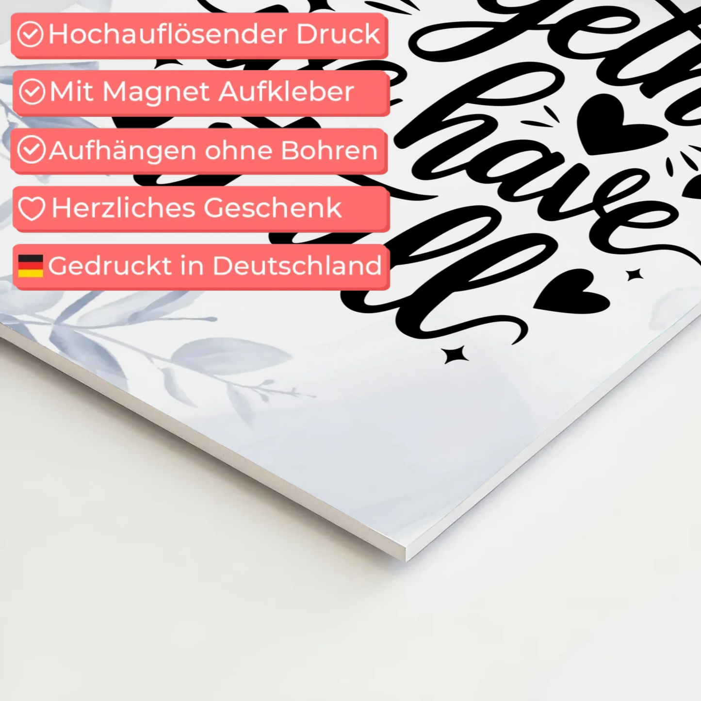 Spruch Fotoboard Magnet Wandbild Together We Have It All