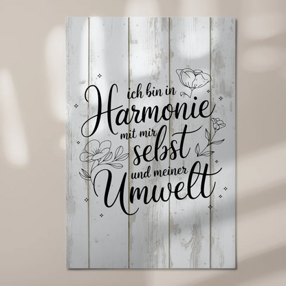 Affirmation Magnet Wandbild Positiv Spruch Harmonie Umwelt