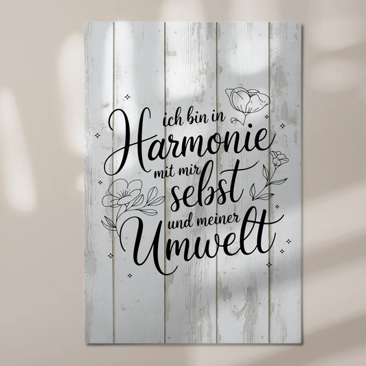 Affirmation Magnet Wandbild Positiv Spruch Harmonie Umwelt