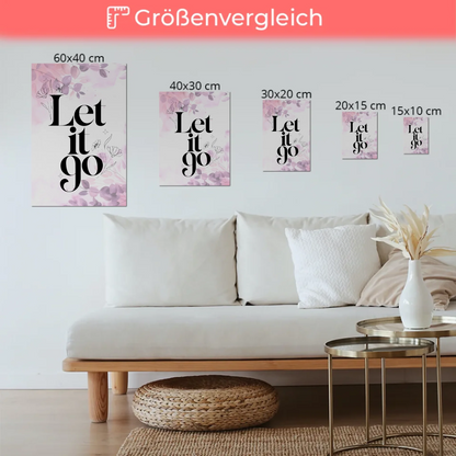 Magnet Poster mit Spruch Let it go personalisiert