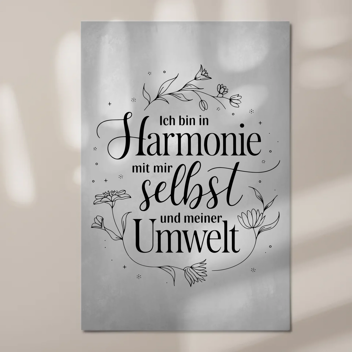 Affirmation Magnet Wandbild Ich bin in Harmonie Poster