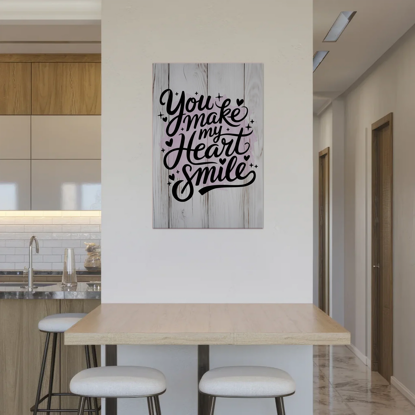 Magnet Poster mit Spruch You Make My Heart Smile