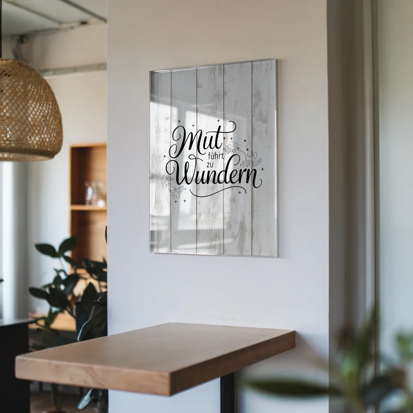 Acrylglas Mit Foto Mut Führt Zu Wundern Geschenk