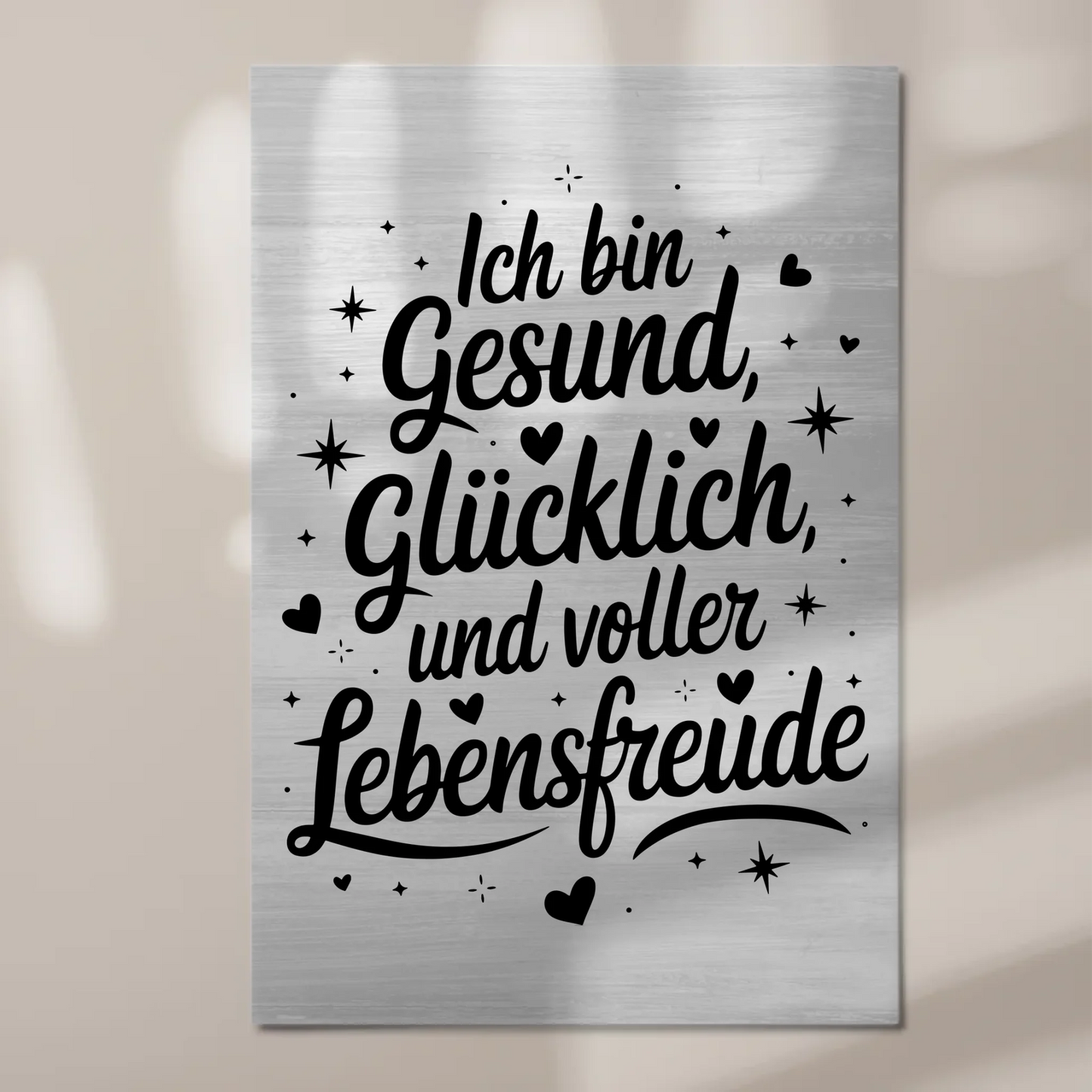 Affirmation Magnet Poster Spruch Ich bin gesund glücklich