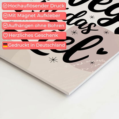 Sprüche Poster Magentisch Der Weg ist das Ziel Geschenk
