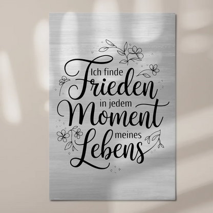 Magnetisches Sprüche Poster Affirmation Frieden im Leben