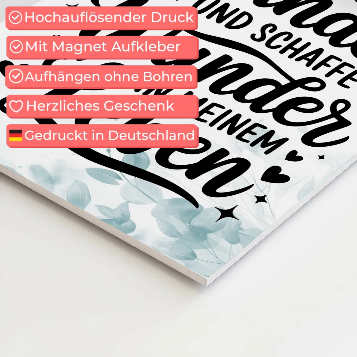 Affirmation Magnet Poster: Ich bin ein Wunder, positiv