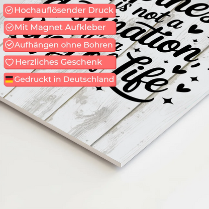 Magnet Poster mit Spruch Happiness is not a destination