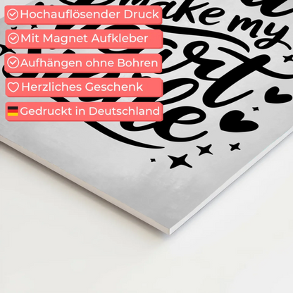 Spruch Fotoboard Magnet Wandbild You Make My Heart Smile