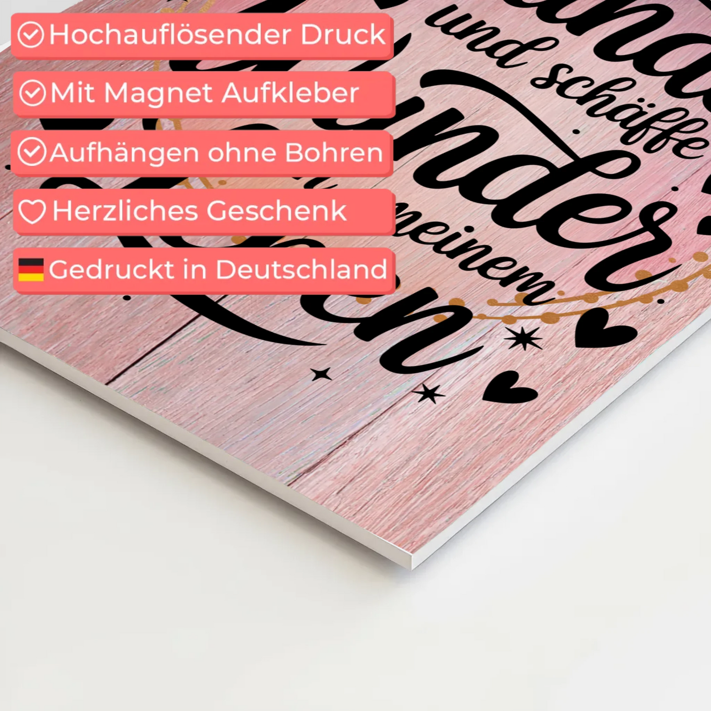 Affirmation Magnet Wandbild Ich bin ein Wunder Poster