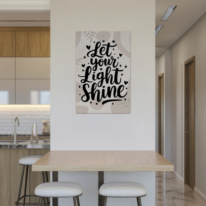 Magnet Poster Spruch Let Your Light Shine Geschenk