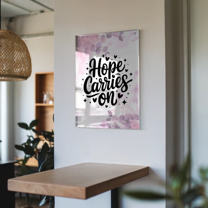 Acrylglas Wandbild Hope Carries On - Personalisiertes Geschenk