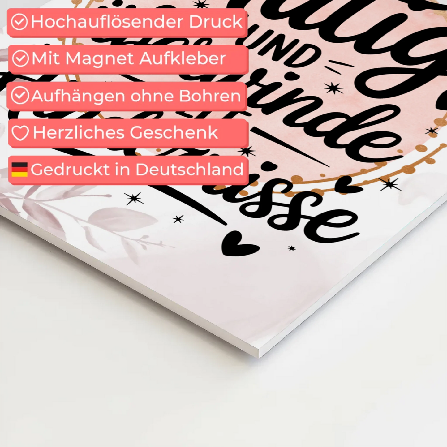 Magnetisches Wandbild Spruch Affirmation Ich bin mutig