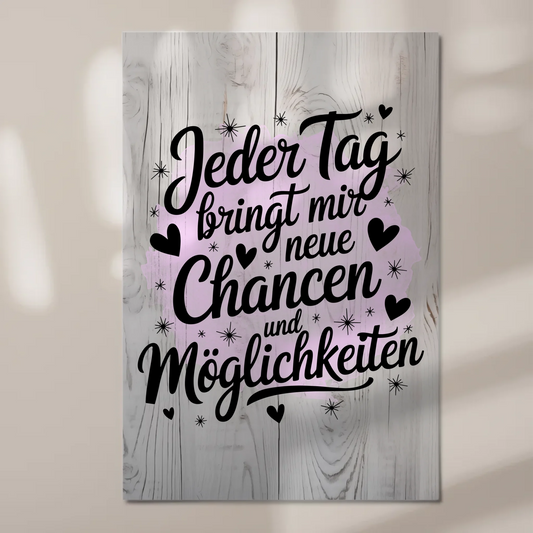 Affirmation Magnet Wandbild Positiv Spruch Neue Chancen