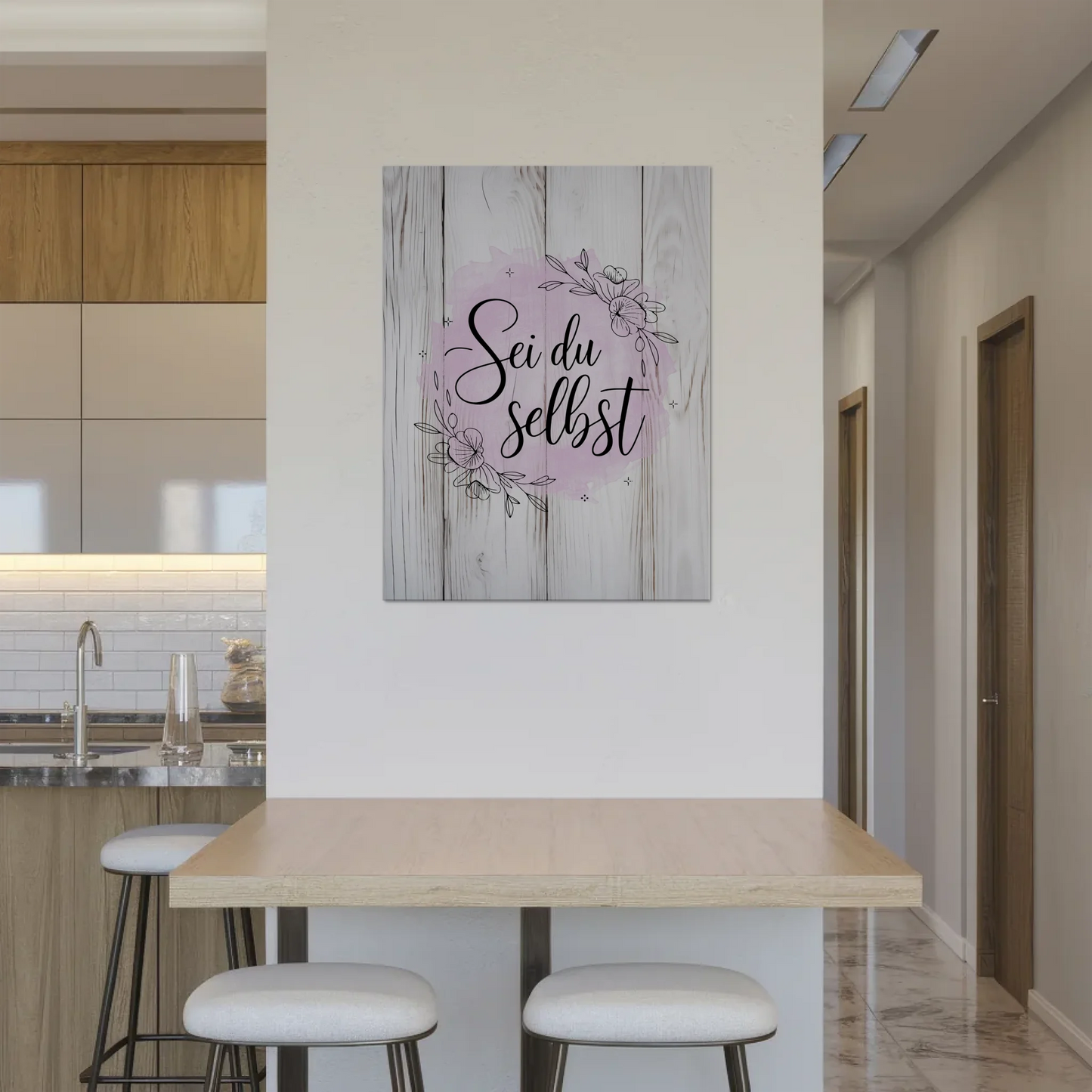 Spruch Fotoboard Magnet Wandbild Sei du selbst Geschenk