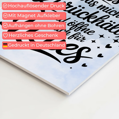 Magnetisches Wandbild Spruch Affirmation Ich lasse los