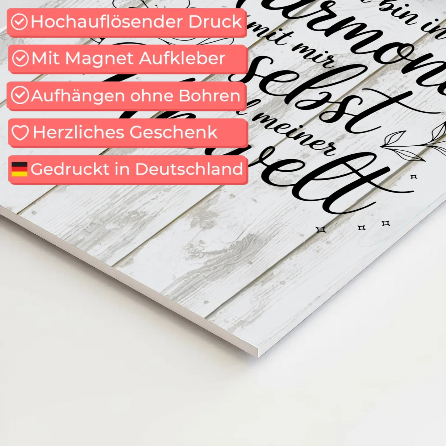 Affirmation Magnet Wandbild Positiv Spruch Harmonie Umwelt