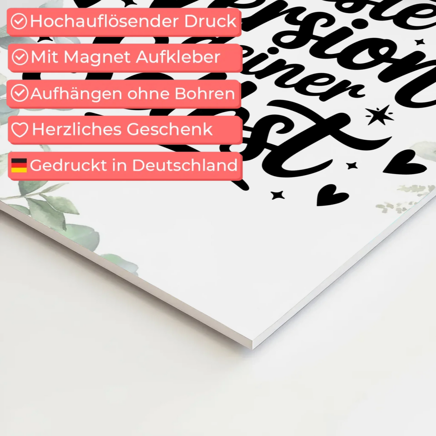 Sprüche Poster Magentisch - Beste Version deiner selbst