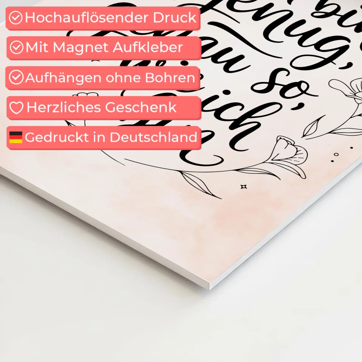 Affirmation Magnet Poster Ich bin genug positiv