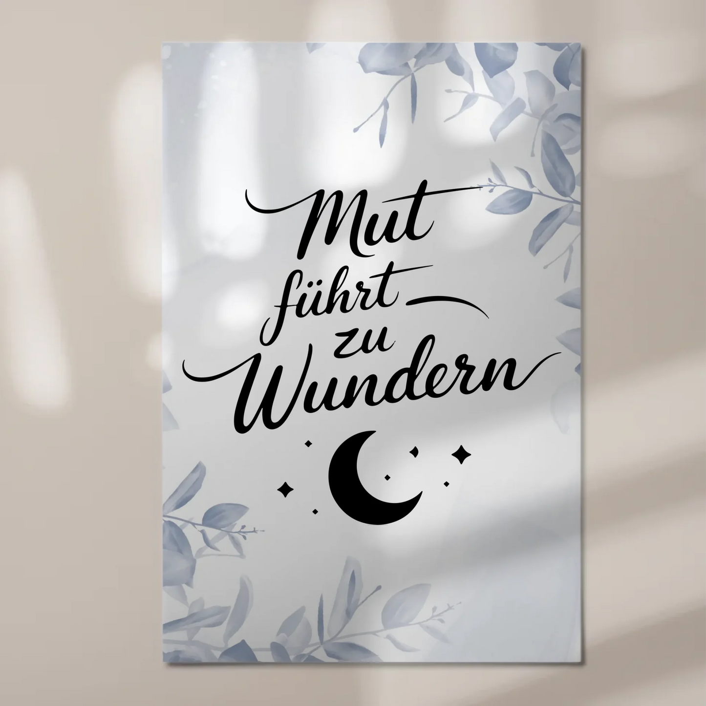 Magnetisches Sprüche Poster Affirmation Mut Wunder Fotoboard