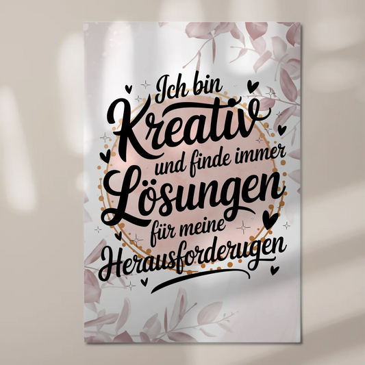 Magnet Poster mit Spruch Affirmation Positiv Kreativ