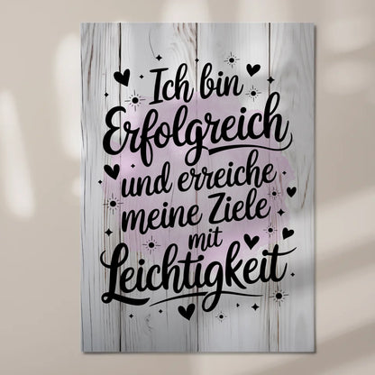 Affirmation Magnet Wandbild: Ich bin erfolgreich, positiv