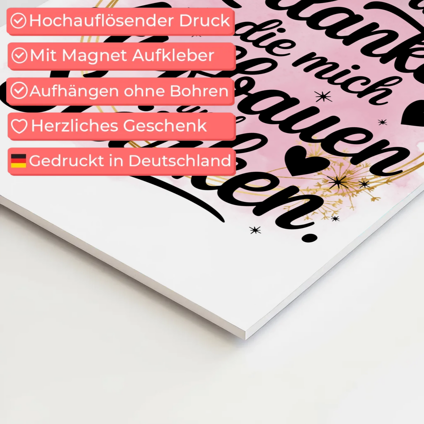 Magnetisches Sprüche Poster: Affirmation für Stärke