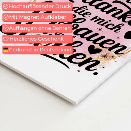 Magnetisches Sprüche Poster: Affirmation für Stärke