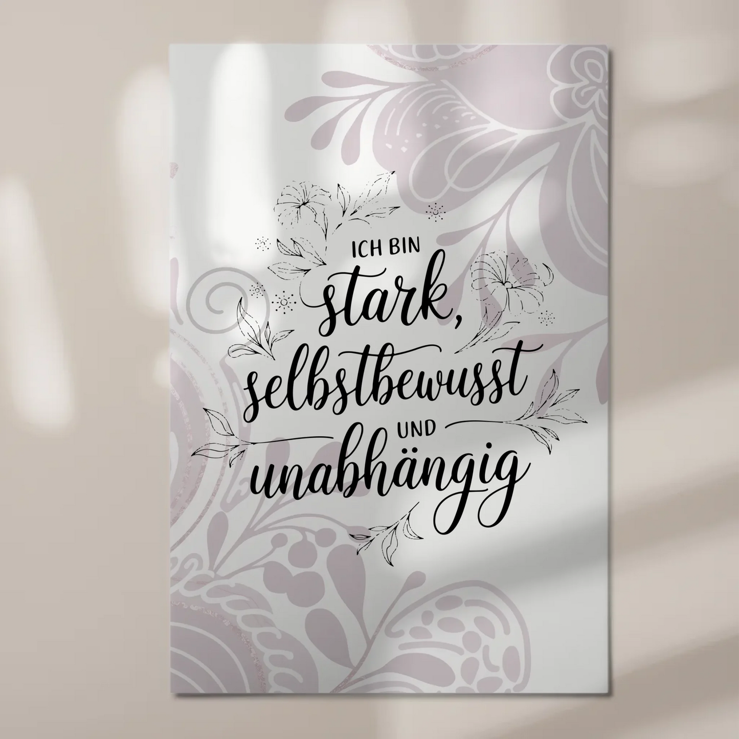 Affirmation Magnet Poster Ich bin stark selbstbewusst
