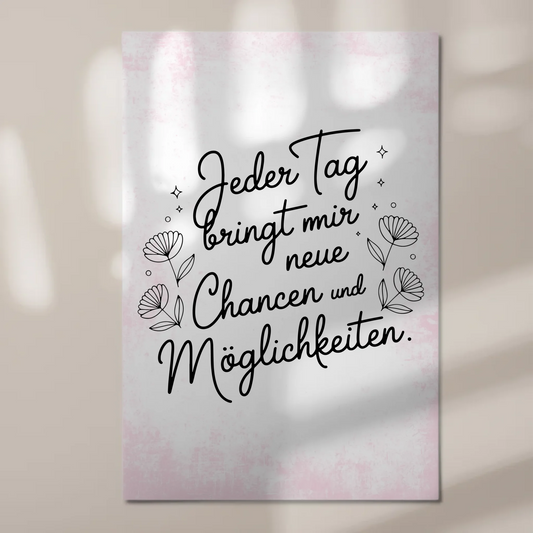 Affirmation Magnet Wandbild Neue Chancen Möglichkeiten
