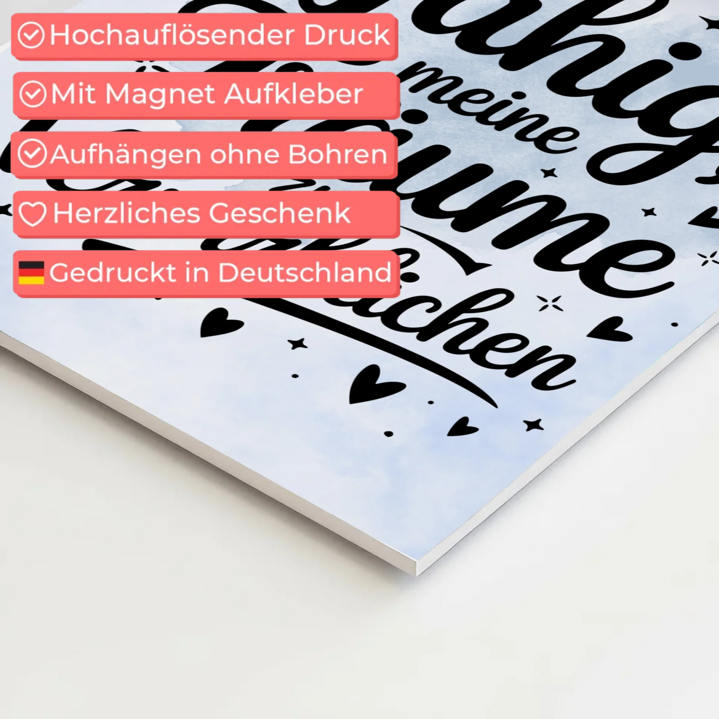 Magnet Poster mit Spruch Affirmation Positiv Träume