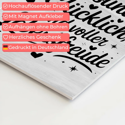 Affirmation Magnet Poster Spruch Ich bin gesund glücklich