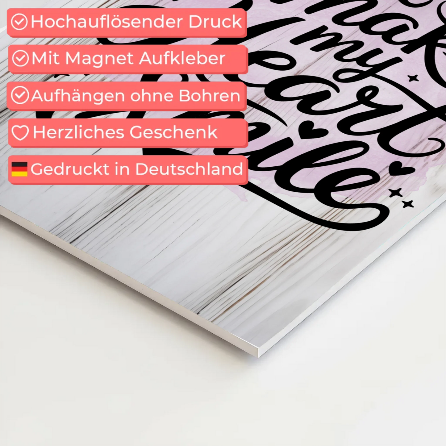 Magnet Poster mit Spruch You Make My Heart Smile