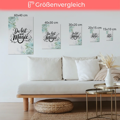 Sprüche Poster Magentisch - Du bist wie Magie Geschenk