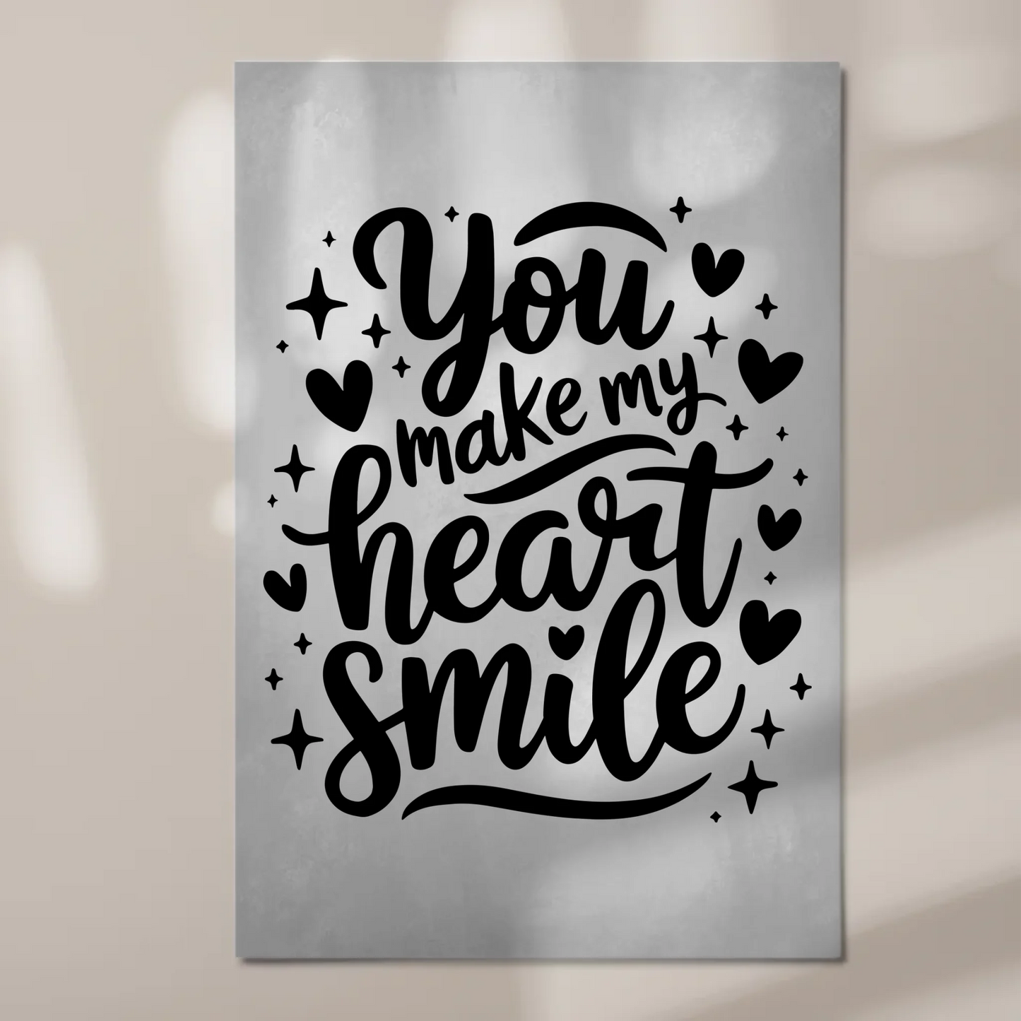 Spruch Fotoboard Magnet Wandbild You Make My Heart Smile
